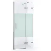 Maxaro Diamond Douchedeur | 80 cm Chroom Helder met matte strook Draaideur