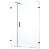 Maxaro Diamond Douchedeur | 135 cm Zwart metaal Helder glas Draaideur