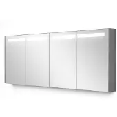 Maxaro Spiegelkast Met Verlichting Modulo 177,6x70cm Lichtgrijs Beton