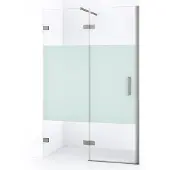 Maxaro Diamond Douchedeur | 110 cm Rvs Helder met matte strook Draaideur