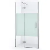 Maxaro Diamond Douchedeur | 90 cm Chroom Helder met matte strook Draaideur