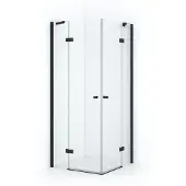 Maxaro Amber Douchecabine | 70x70 cm Mat zwart Helder glas Draaideur Vierkant