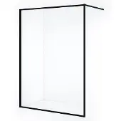 Maxaro Diamond Inloopdouche | 130 cm Mat zwart Helder glas Vaste wand