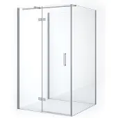 Maxaro Diamond Douchecabine | 120x110 cm Chroom Helder glas Draaideur Halfvrijstaande rechthoek