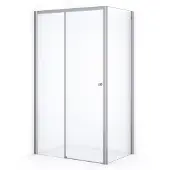 Maxaro Crystal Comfort Douchecabine | 110x80 cm Chroom Helder glas Schuifdeur Rechthoek