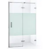 Maxaro Diamond Douchedeur | 120 cm Chroom Helder met matte strook Draaideur
