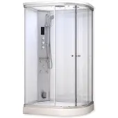 Maxaro Modera 1 Persoons Stoomcabine | 120x90 cm Wit glas Schuifdeur Offset