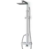 Maxaro Cubic Regendouche Opbouw | Chroom 20 cm Regendouche Thermostatisch