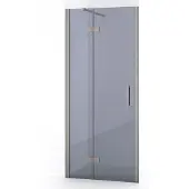 Maxaro Diamond Douchedeur 80cm Rvs Rookglas Draaideur | Douchedeur | Douchedeur Draaibaar | Douchedeur Inklapbaar