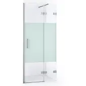 Maxaro Diamond Douchedeur | 80 cm Chroom Helder met matte strook Draaideur