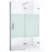 Maxaro Diamond Douchedeur | 120 cm Chroom Helder met matte strook Draaideur