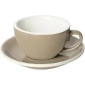 Loveramics Cappuccino kopje met een schoteltje Egg Taupe, 200 ml