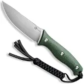 CIVIVI Stormridge C23041-3 Satin Nitro-V, Green Canvas Micarta, vaststaand mes