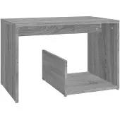 vidaXL Bijzettafel 59x36x38 cm bewerkt hout grijs sonoma eikenkleurig