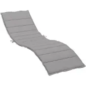 vidaXL Ligbedkussen 200x70x3 cm oxford stof grijs