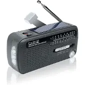 Muse MH-07DS - Wereldontvanger met LED-lamp en alarmsignaal - Grijs