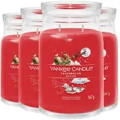 Yankee candle 4x Geurkaars Large Jar Christmas Eve 567 gr