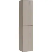 AC-DÉCO Hoge badkamerkast, 160 cm, 2 deuren, kasjmier mat, gefreesd