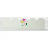Rice Houten Wandplank (56x11x13 cm) Wit.
