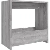 vidaXL Bijzettafel 50x26x50 cm bewerkt hout grijs sonoma eikenkleurig