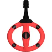 Mombella | Trainingsborstel | Bijtring voor tandjes | Lieveheersbeestje | 10-12 maanden Rood