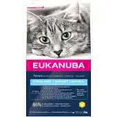 Eukanuba Adult Sterilised/Weight Control kip kattenvoer 2 x 2 kg