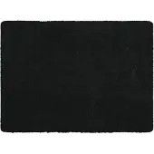 MSV Badkamerkleedje/badmat tapijt - voor de vloer - zwart - 50 x 70 cm - langharig - Badmatjes