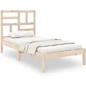 vidaXL Bedframe massief hout 75x190 cm