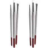 Rayher Hobby Textielverf kwastjes wit 6 stuks - Hobbykwast