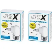 Hg HGX Muggenstekker anti muggen - 2 Stuks !