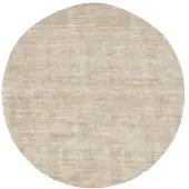 MUST Living Carpet La Belle round small,Ø150 cm, beige, 100% viscose (Beige, 150x150 diameter: 150cm)
