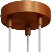 Creative Cables 3 Gats Plafondroos Kit Brushed Copper