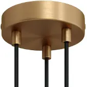 Creative Cables 3 Gats Plafondroos Kit Brushed Bronze