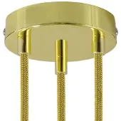 Creative Cables 3 Gats Plafondroos Kit Brass
