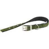Ferplast Daytona Deluxe Halsband / Hondenhalsband - Zachte voering - Groen - Reflecterend - L - Breedte: 2,5 cm - Nekomtrek: 37 - 45 cm (GELIEVE ALVORENS BESTELLEN OPMETEN)