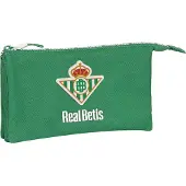 Big Buy Cooking Pennenetui met 2 vakken Real Betis Balompié Groen 22 x 12 x 3 cm