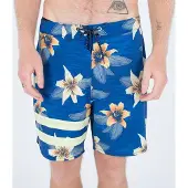 Hurley Phntm Eco Block Party 18 Boardshort Blue Void Maat: 38 | Zwembroeken Outlet | Heren | Blauw