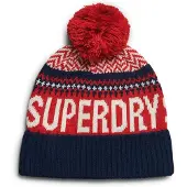 Superdry Fairisle Beanie Blauw Grootte: 1SIZE