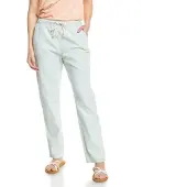 Roxy - Women's Slow Swell Beachy Denim Pant - Vrijetijdsbroek XL, grijs