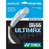 Yonex Bg 66 Ultimax 10 M Badminton Enkele Snaar Grijs 0.65 mm