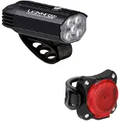 Lezyne Fusion Drive 500+ / Zecto Drive 200+ Paar Fietslampen Zwart || Maat: Voor- en achterlicht