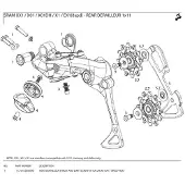 Sram XO1DH / GXDH 7V achterderailleur klemschroef