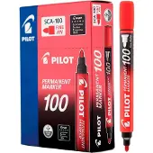 Pilot Viltstift pilot sca-100 rond f rood | 12 stuks