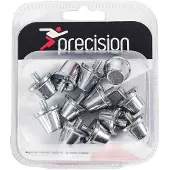 Precision voetbalnoppen Alloy 13/16 mm legering zilver 12 stuks