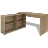 vidaXL Eettafel 140x80x75 cm eikenkleurig