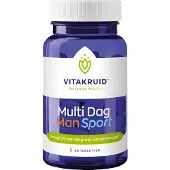 Vitakruid Multi Dag Man Sport 100% Vegan 30 Tabletten
