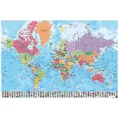 Grupo Erik Poster Map World - Physical Politic - Portugees - 91,5x61cm