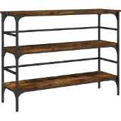 vidaXL Wandtafel 100x32x75 cm bewerkt hout gerookt eikenkleurig