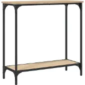 vidaXL Consoletafel Sonoma Eiken 75x30,5x75 cm Bewerkt Hout