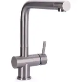 Stahl Keukenkraan Gun Metal massief RVS